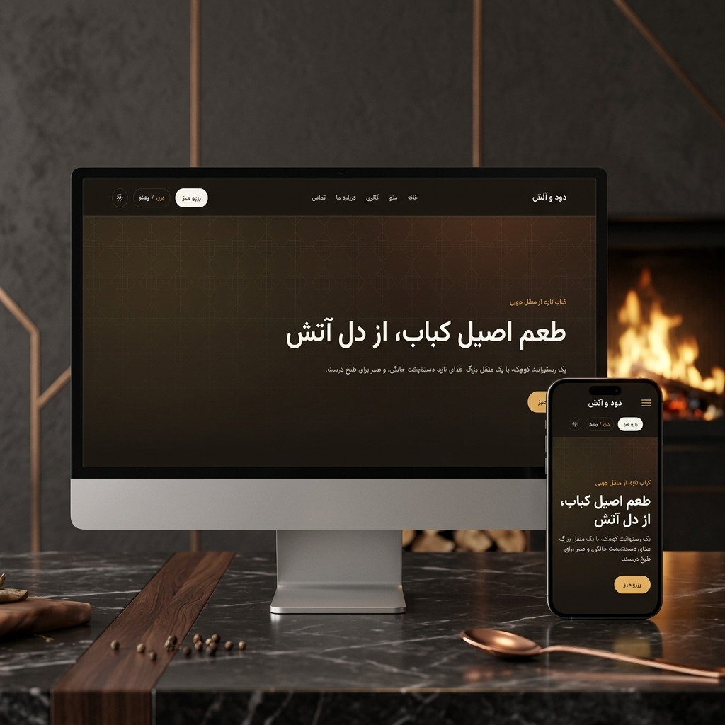 پیش‌نمایش رستورانت — طرح 1
