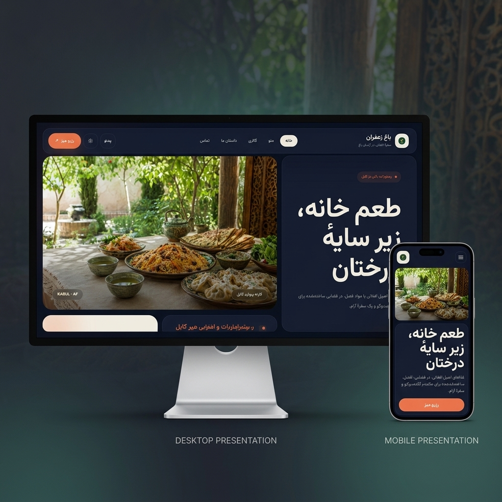 پیشنمایش رستورانت — طرح 4