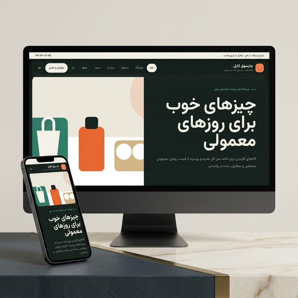 پیشنمایش فروشگاه آنلاین — طرح 1