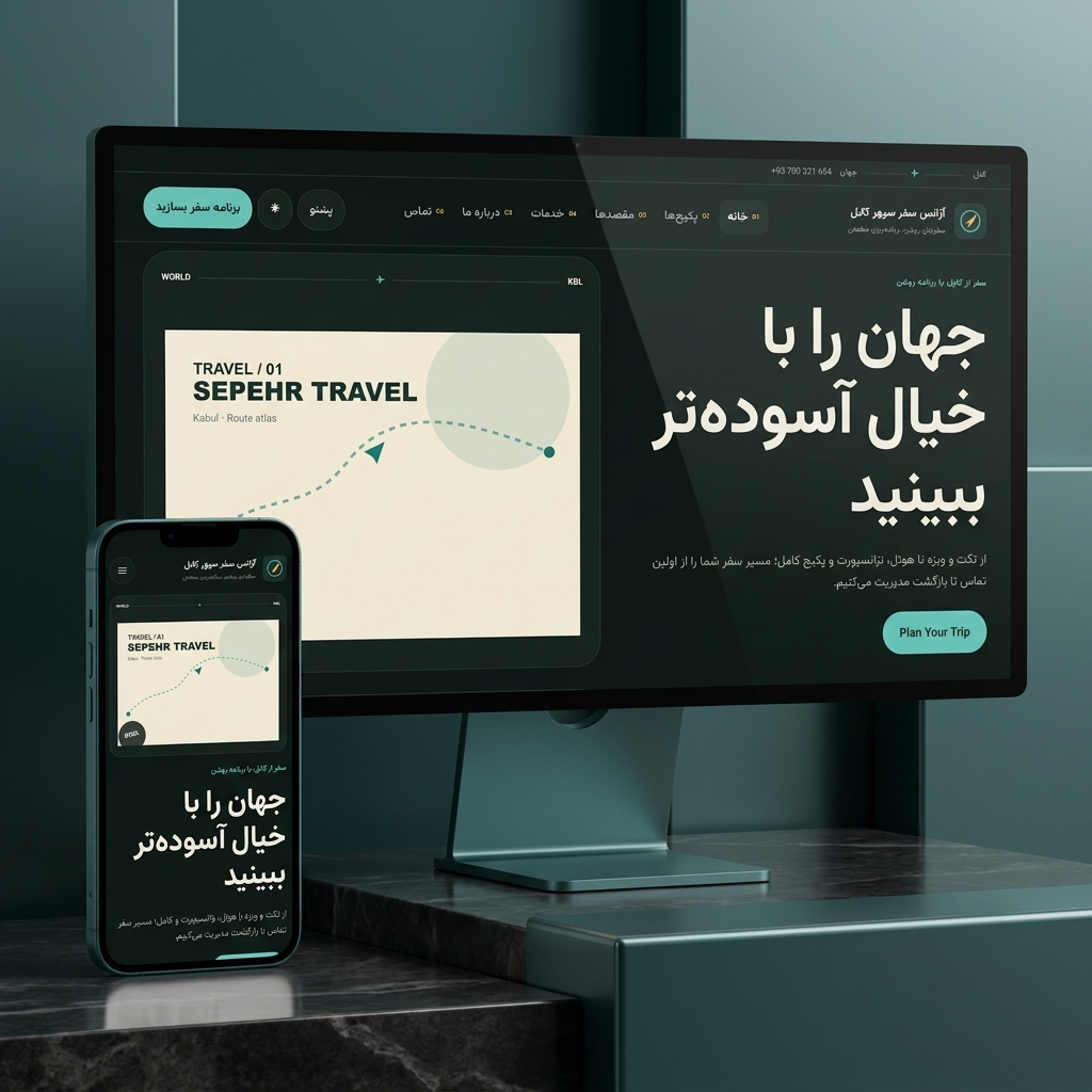 پیشنمایش آژانس مسافرتی — طرح 1