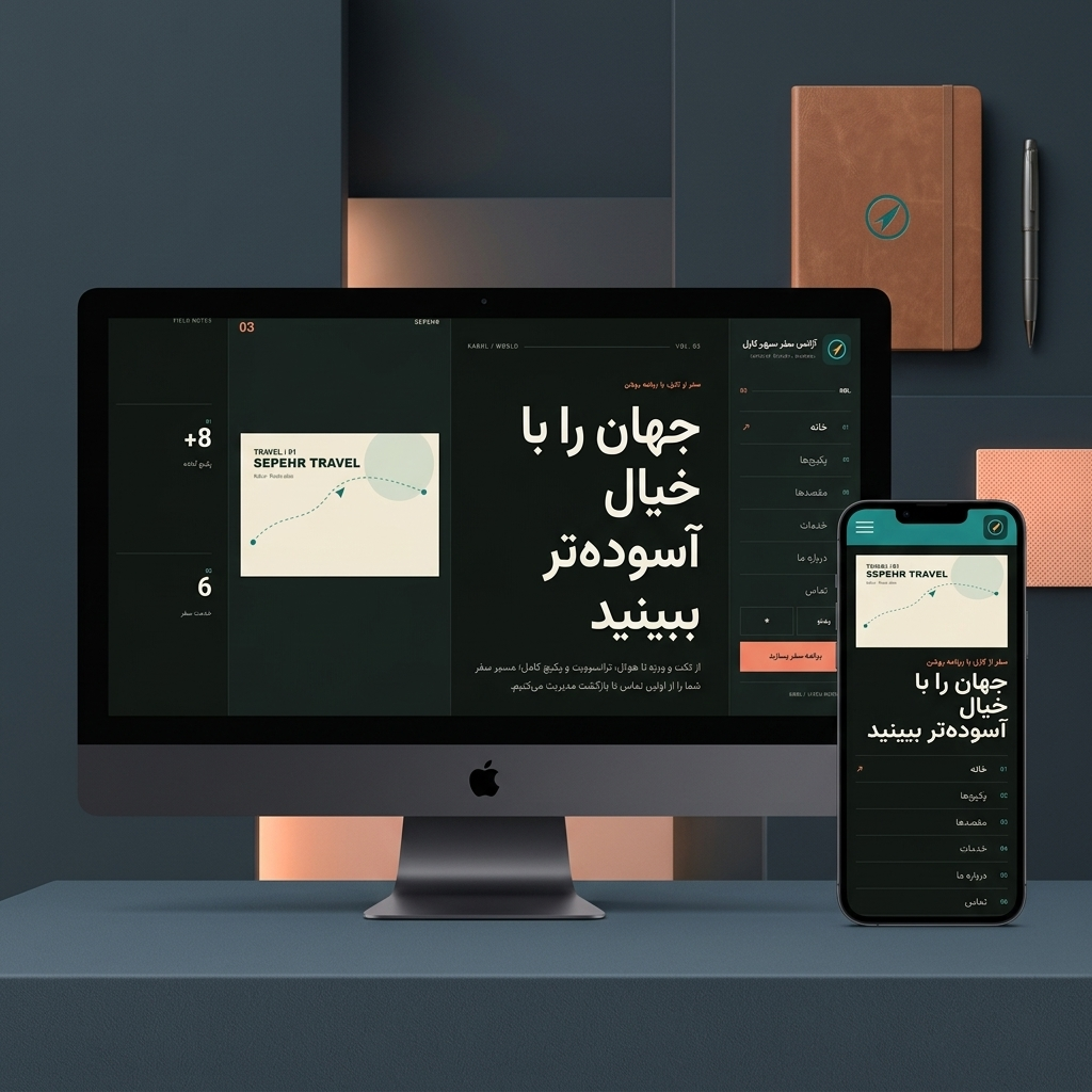 پیشنمایش آژانس مسافرتی — طرح 3